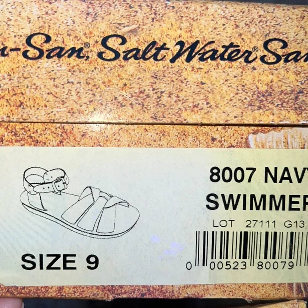 AUTH NIB SALT WATER SANDAL by Hoy Shoes Swimmer Toddler Infant NAVY
